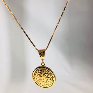 Gold saint medallion . Boho style💠🦋🦋🌞